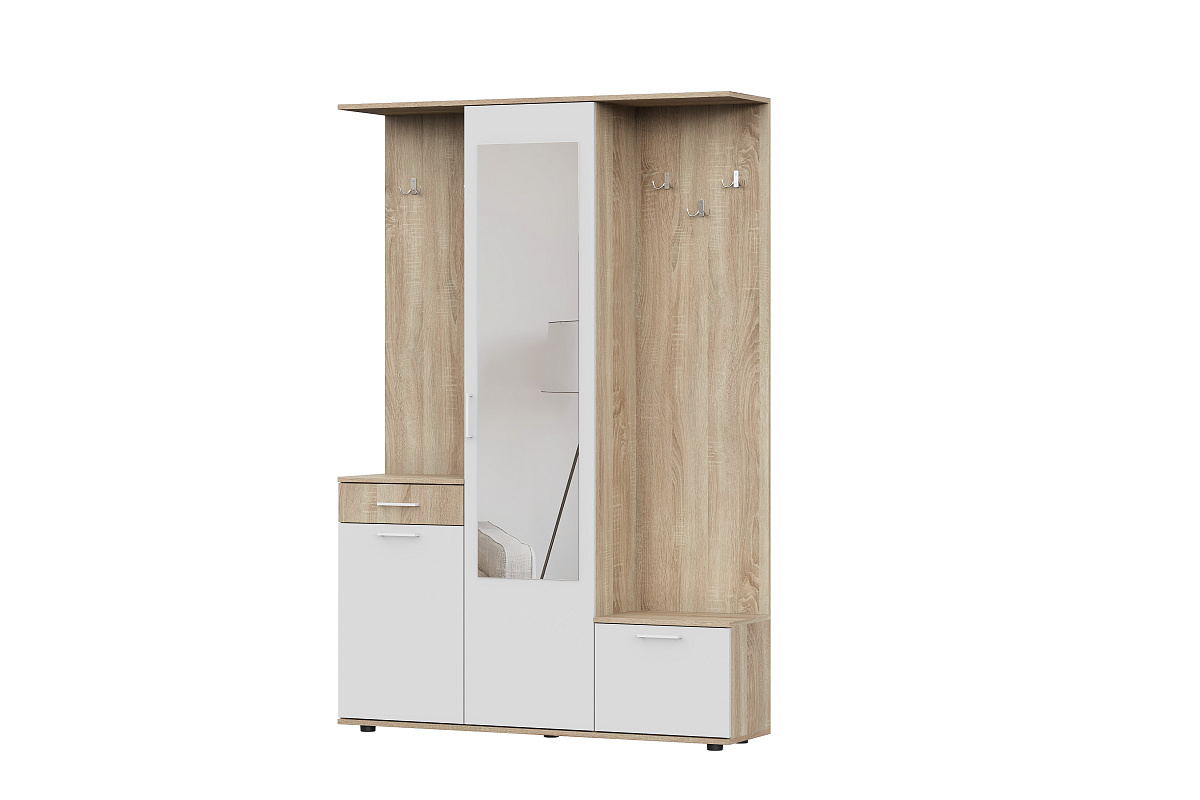 Прихожая "ПР 1" Дуб Сонома / Белый